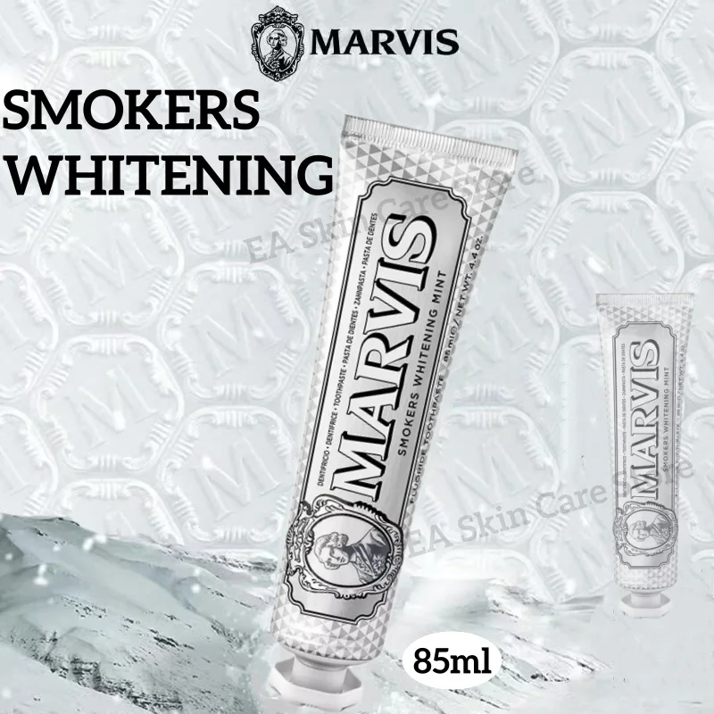 Marvis Toothpaste Smokers Whitening Mint Classic Strong Mint Blanqueador Dental Dentifrice Blanchissant Jasmin Freshens Breath