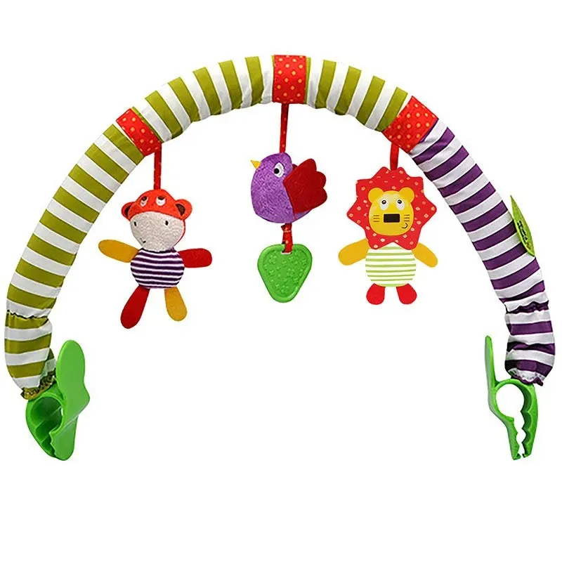 Bebê infantil Stroller Arch Toy, Play Bar, recém-nascidos divertidos, atividade sensorial, ajustável para Bouncer e carro, assento seguro, cama pendurada brinquedos