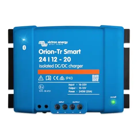 Victron Energy Orion-Tr Smart DC to DC Charger Bluetooth 24/12-Volt 20A 240W Isolated Battery Charger for Dual Battery Systems