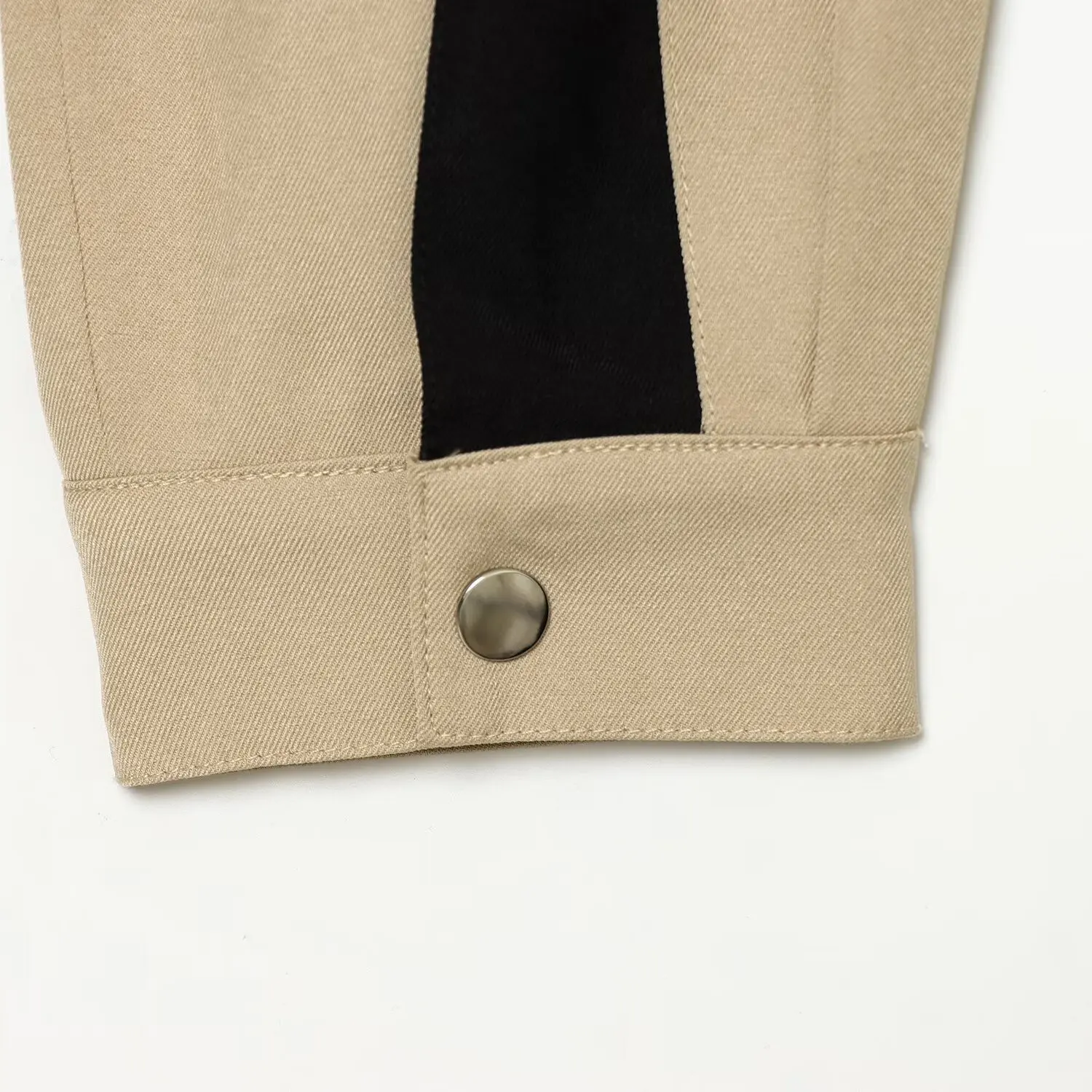JNLEAOG Fashion Comfortable Contrast Color Patchwork Stand Collar Jacket Women's Autumn New Style Polyester Short Coat