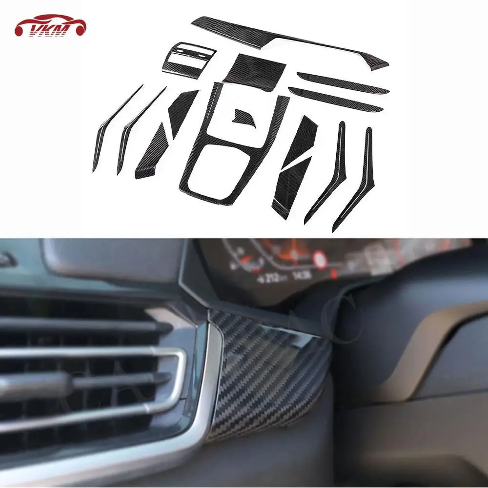 

Gear Shift Panel Storage Box Car Door Inner Trim Strips Covers Stickers Inner Decoration for BMW X5 G05 2020+ Dry Carbon Fiber