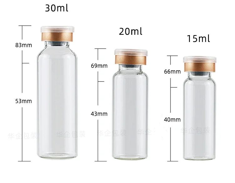 3ml 5ml 10ml 30ml Transparent Celine Bottle Freeze-dried Powder Bottle Essence Sample Glass Separate Bottle Ampoule Bottling