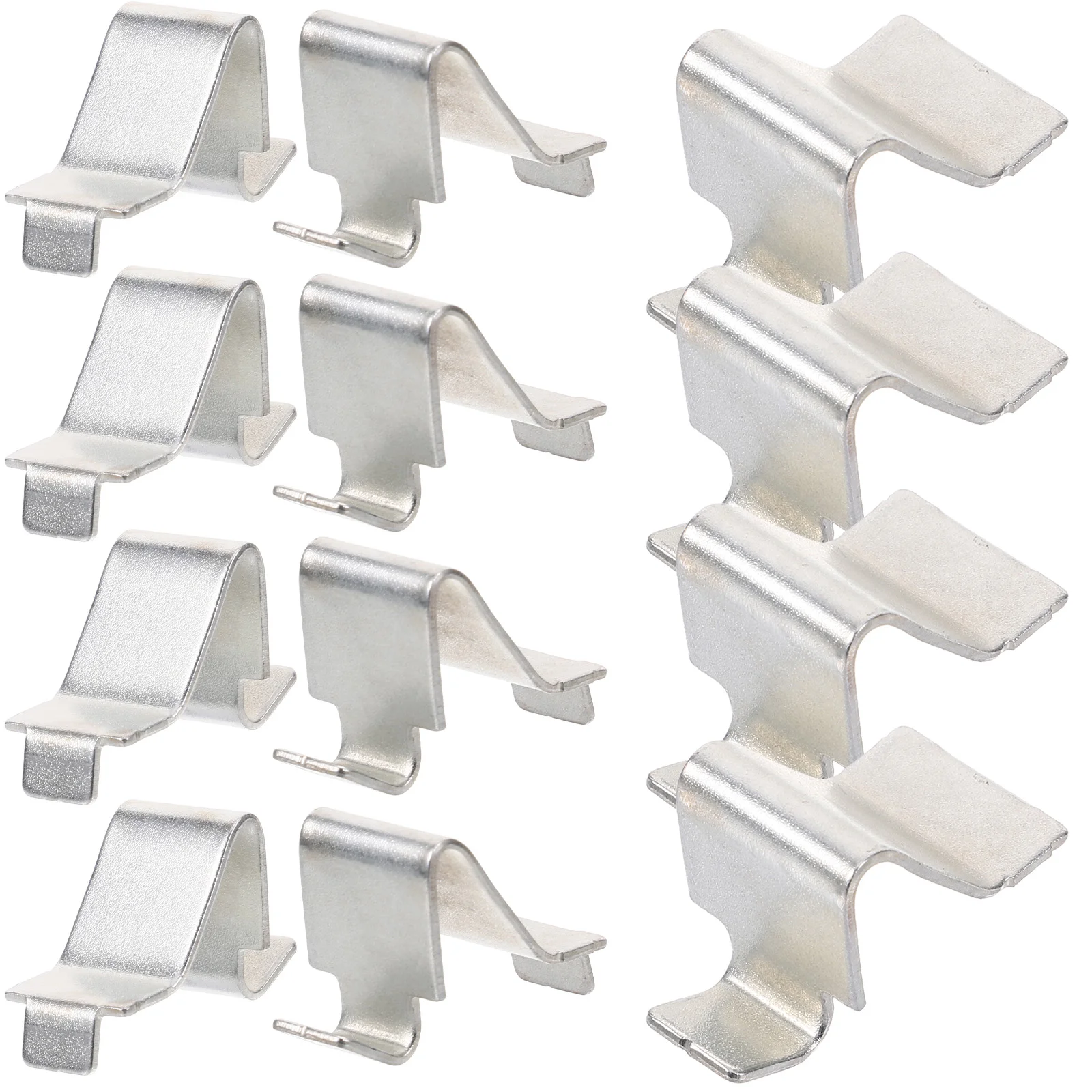 

12 Pcs Cabinets File Accessories Shelf Clip Metal Support Clips Wall-mounted Supports Silver