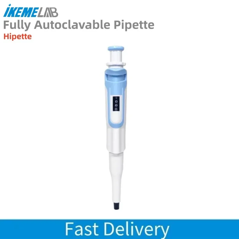 IKEME Fully Autoclavable Mechanical Pipette Ultra-light Body Digital Window Single-channel Adjustable MicoPipette Hipette