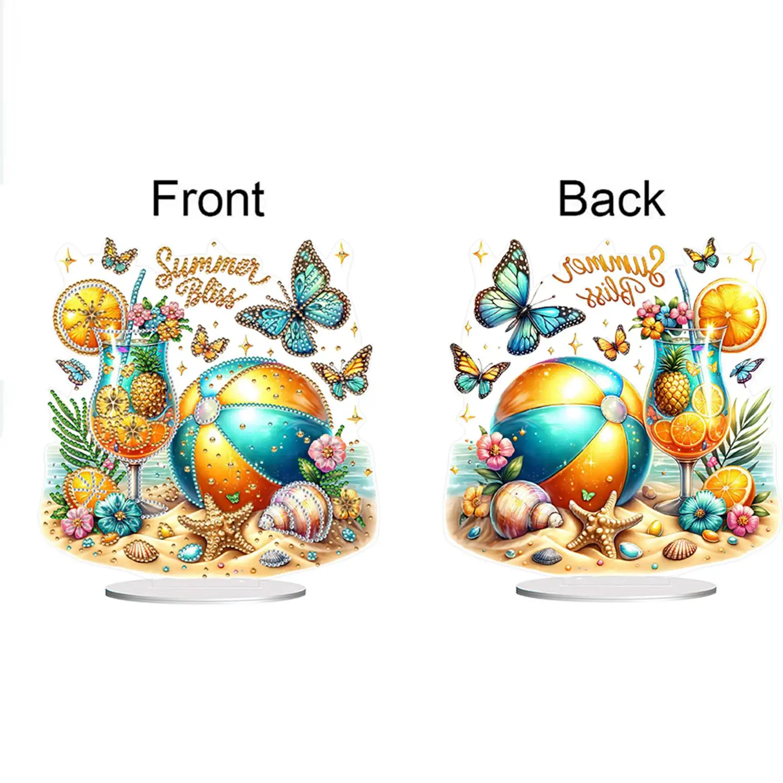 

Beach Ball 2D Flat DIY Diamond Painting Desktop Decors Ornaments Kit for Home