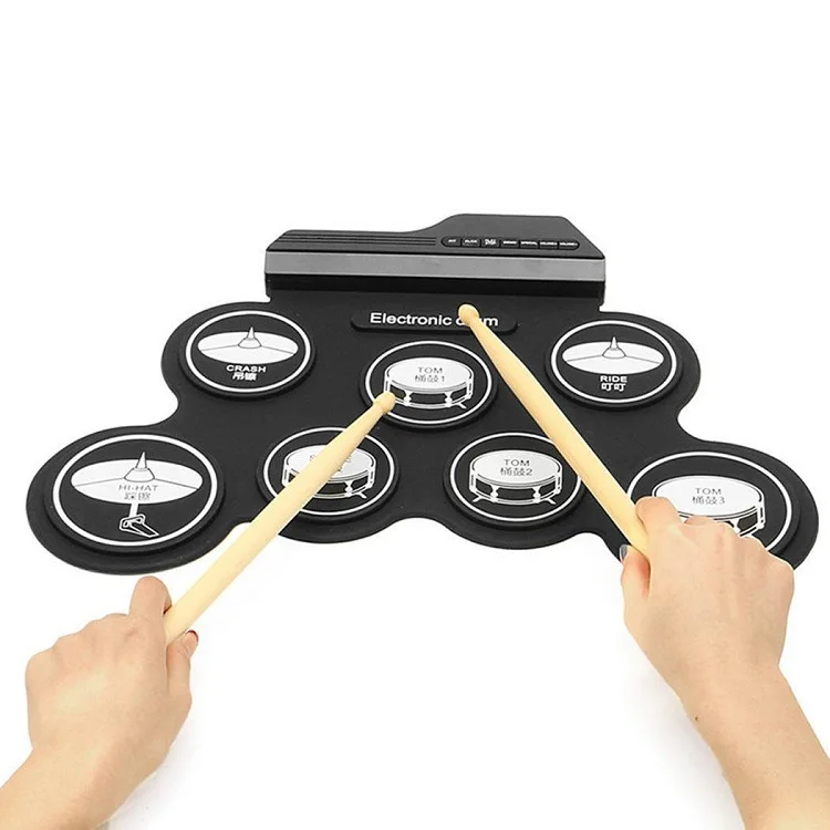 

Hand Roll USB Electronic Portable Drum Set Practice Folding Silicone Electric Drum Jazz Drum Pad