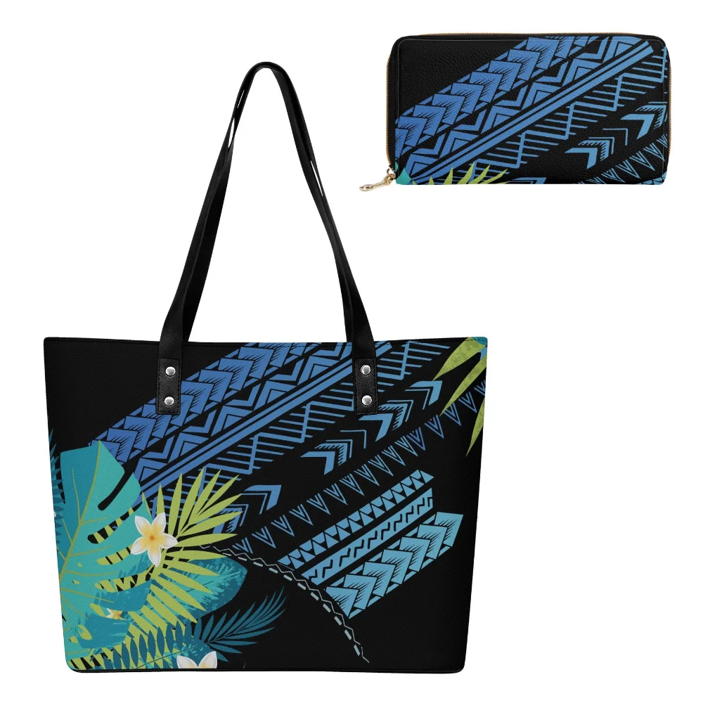 

Shopping Bags Polynesian Handbags Custom-Made Hawaiian Printed Bags Exquisite Retro Large-Capacity Handbags And Wallets