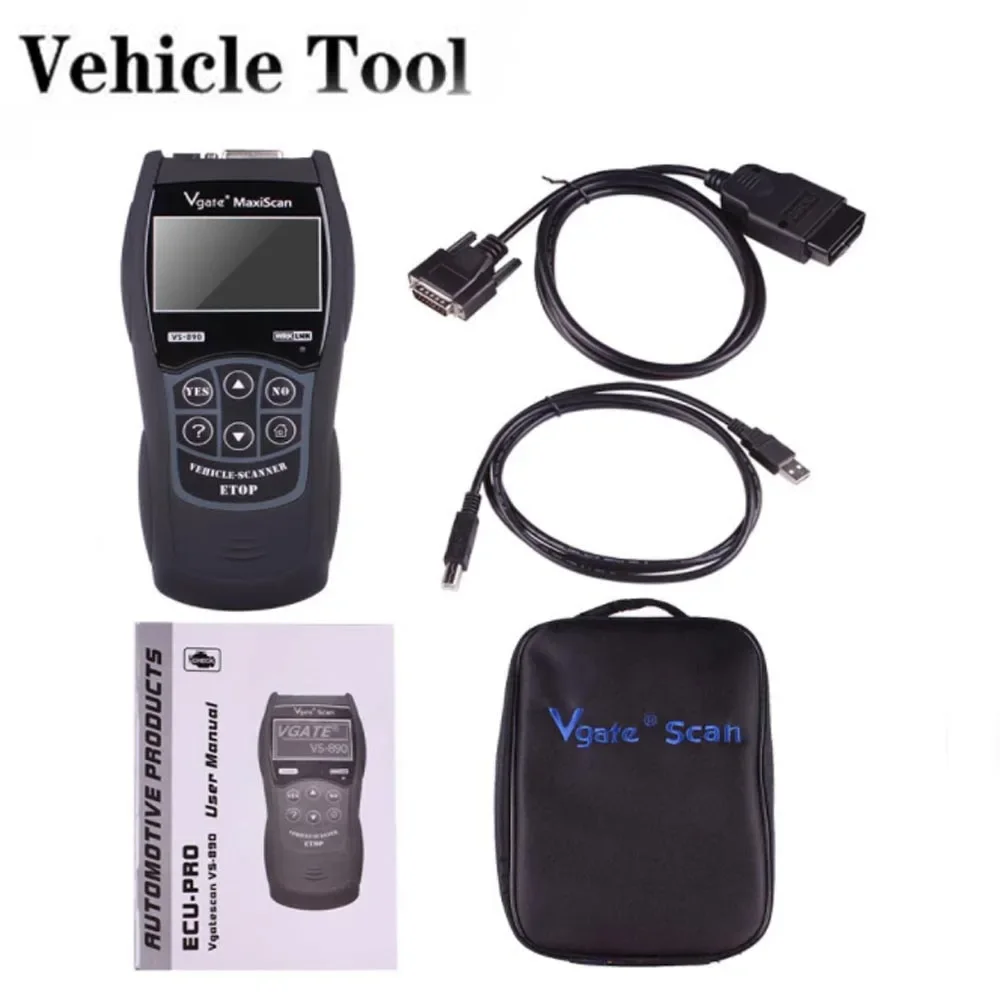 Detector For Vgate VS890 OBD2 Diagnostic Scanner VS890 Vgate SCAN Tool VS 890 CAN-BUS Multi-Languages Car Code Reader