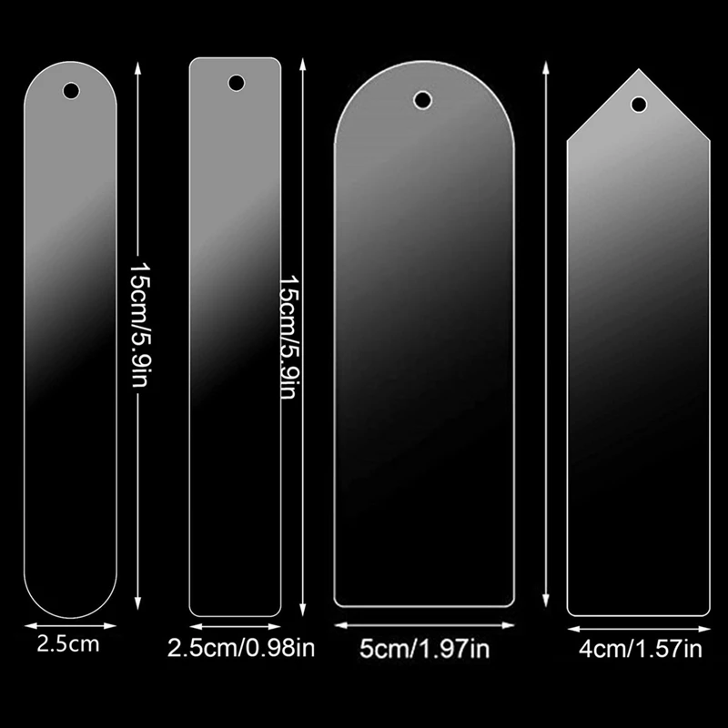Transparent Acrylic Bookmark Bookmark DIY Unfinished Color Tassel Listing Pendant