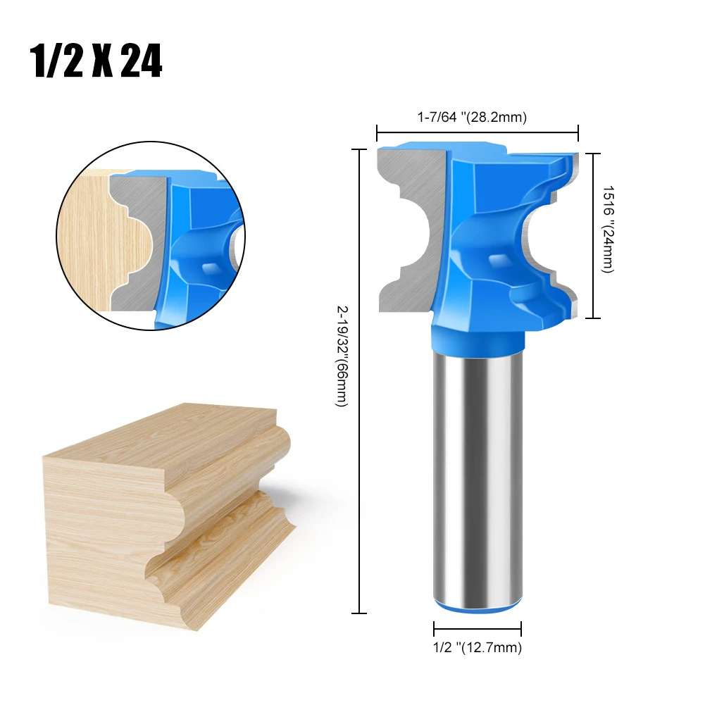 12MM 1/2 Handle Concave Nose Line Cutter Cabinet Door Panel Line For Wood Industrial Grade Milling Cutter Woodworking Tools