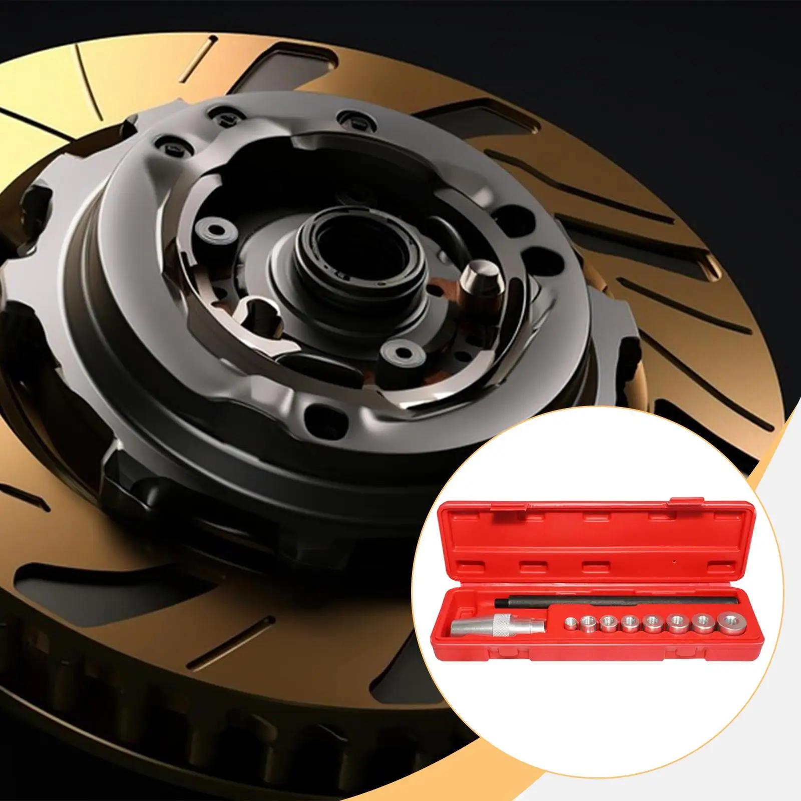 

10 Pieces Universal Clutch Alignment Tool Set Aluminum Material Accessory Correction Tool Clutch Hole Corrector with 8 Adapters