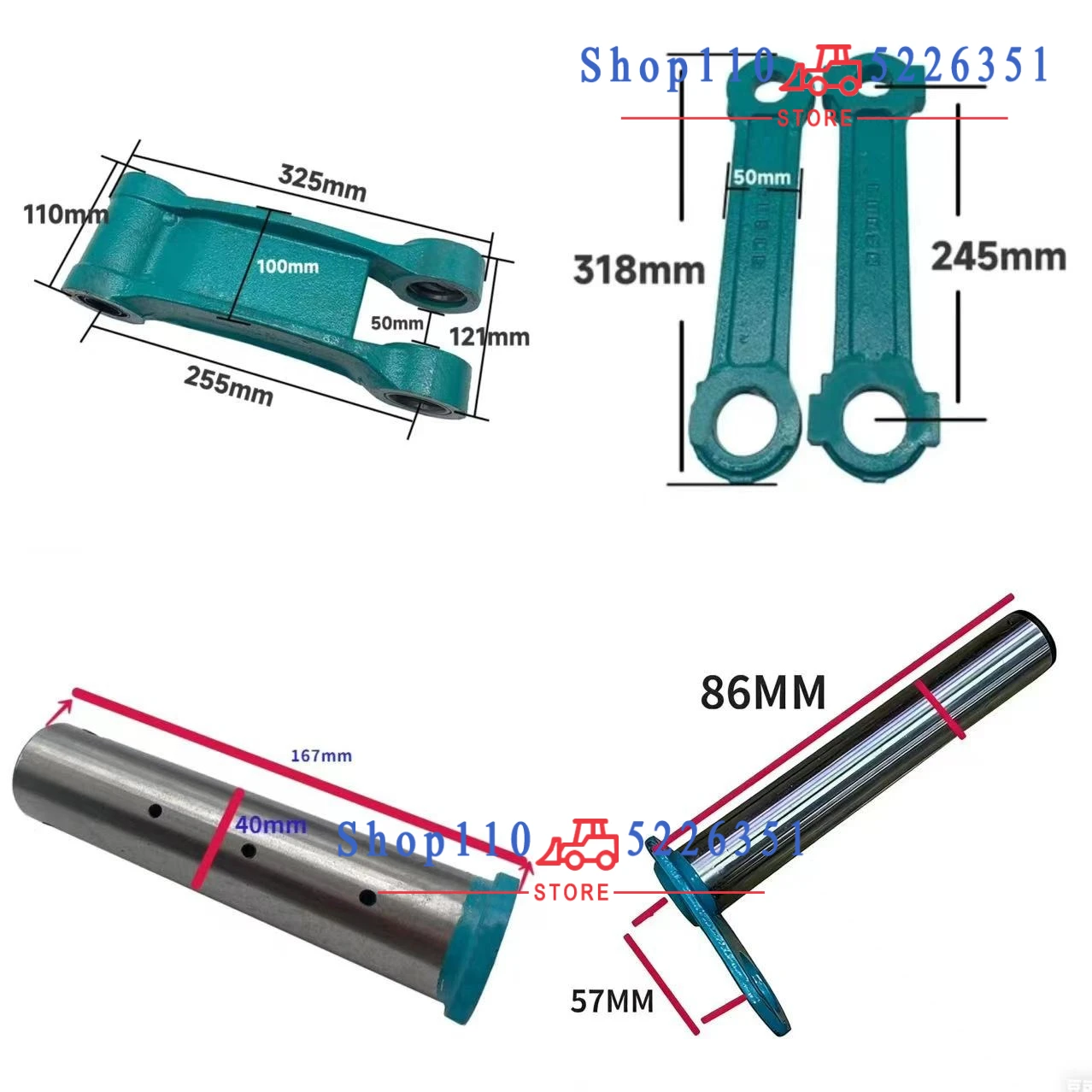 

Arm Bushing for Kubota U20 U25 Bucket Pin Connecting Rod Mini Excavator Grease