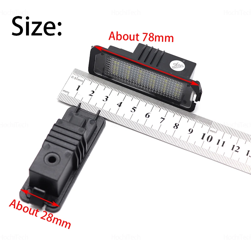 For VW Passat B5 CC Eos Golf MK4 MK5 6 7 MK7 Polo Superb Seat Leon Altea 2Pcs Canbus Car LED Number License Plate Light