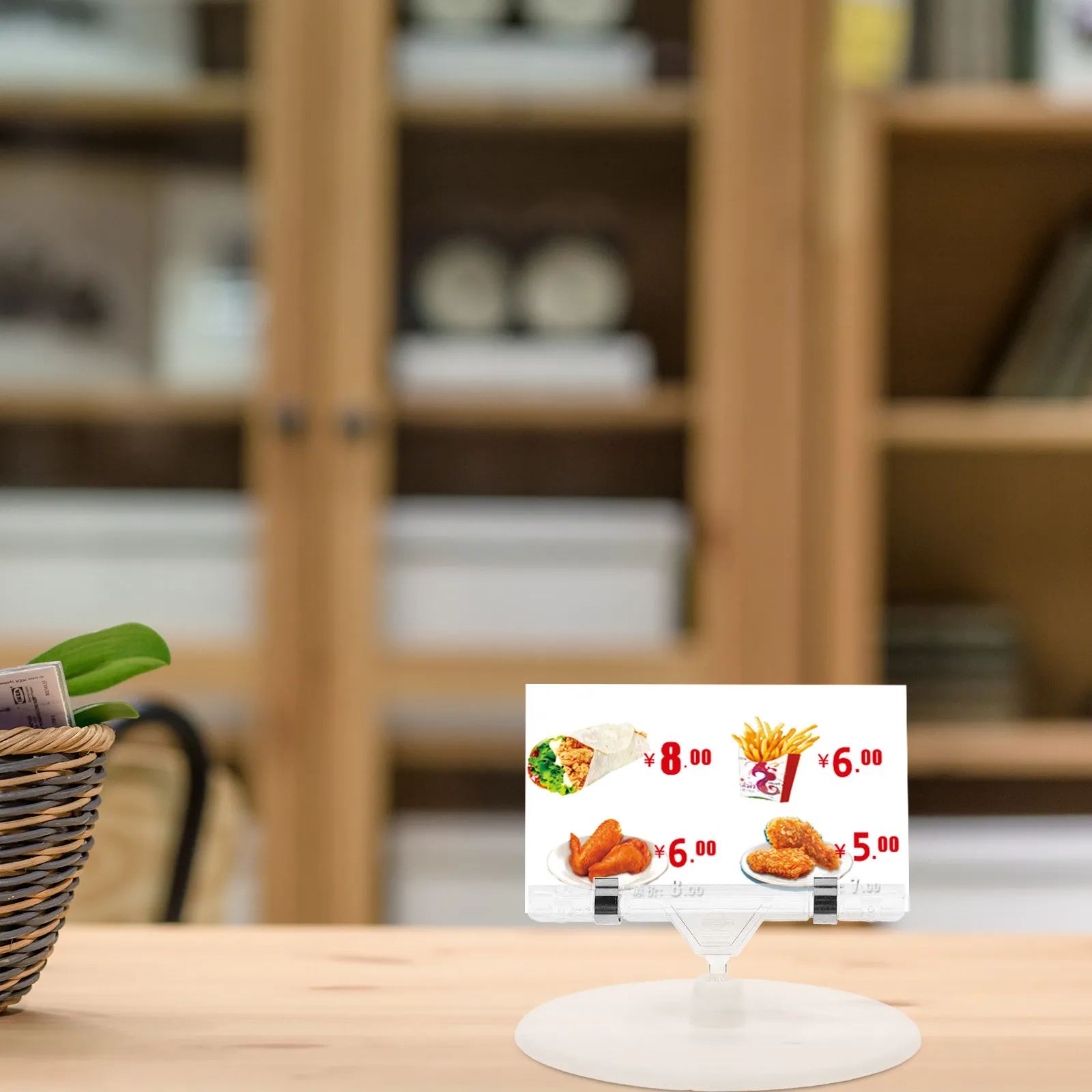 

Набор из 5 вращающихся на 360 градусов держателей для табличек с прочным круглым основанием для настольных вывесок, фотостендов, свадебных карточек, держателей для фуршета и еды