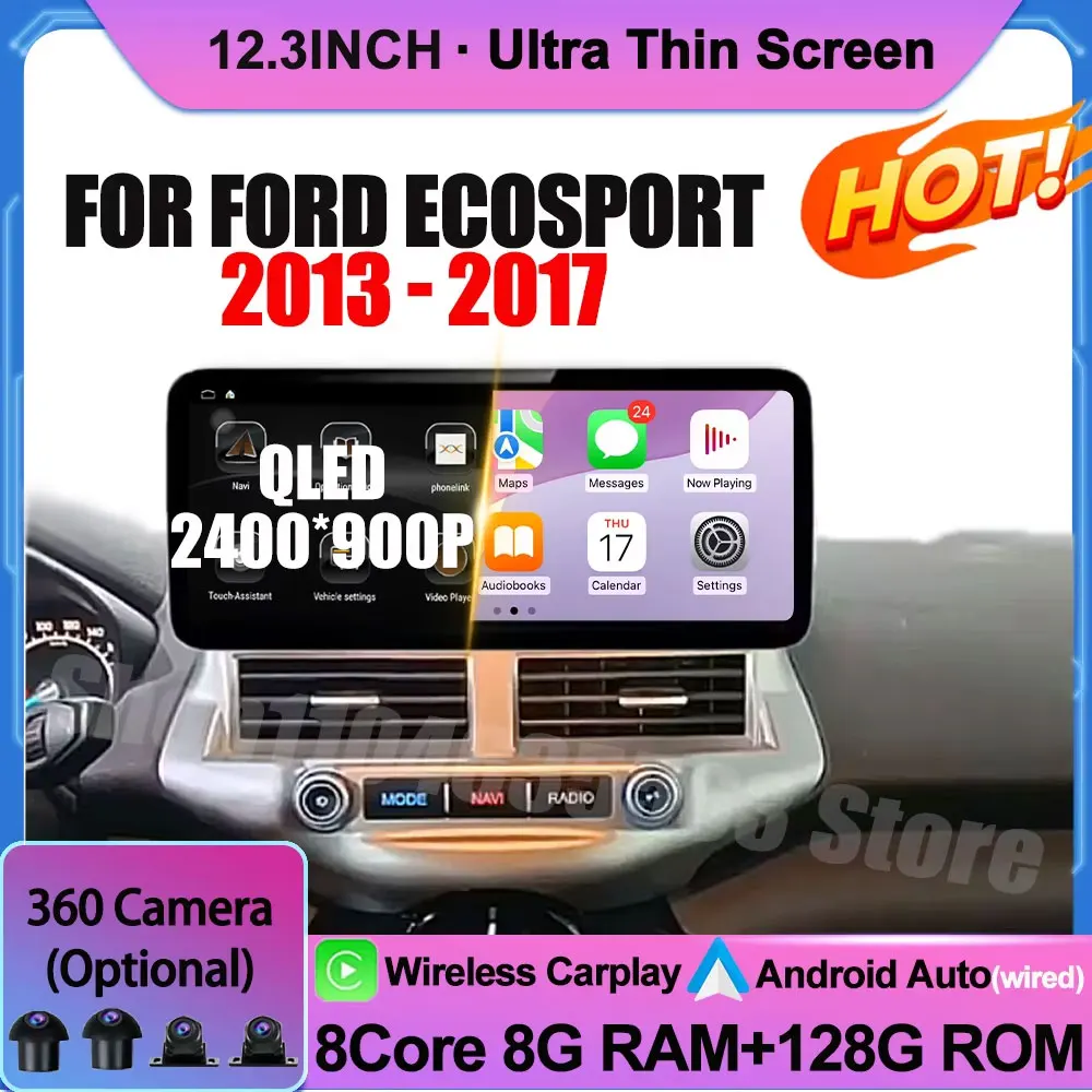 

Android 14 Car Radio for Ford EcoSport 2013-2017 Multimedia Player Stereo QLED Screen 2400*900P Navigation GPS Head Unit TOOLS