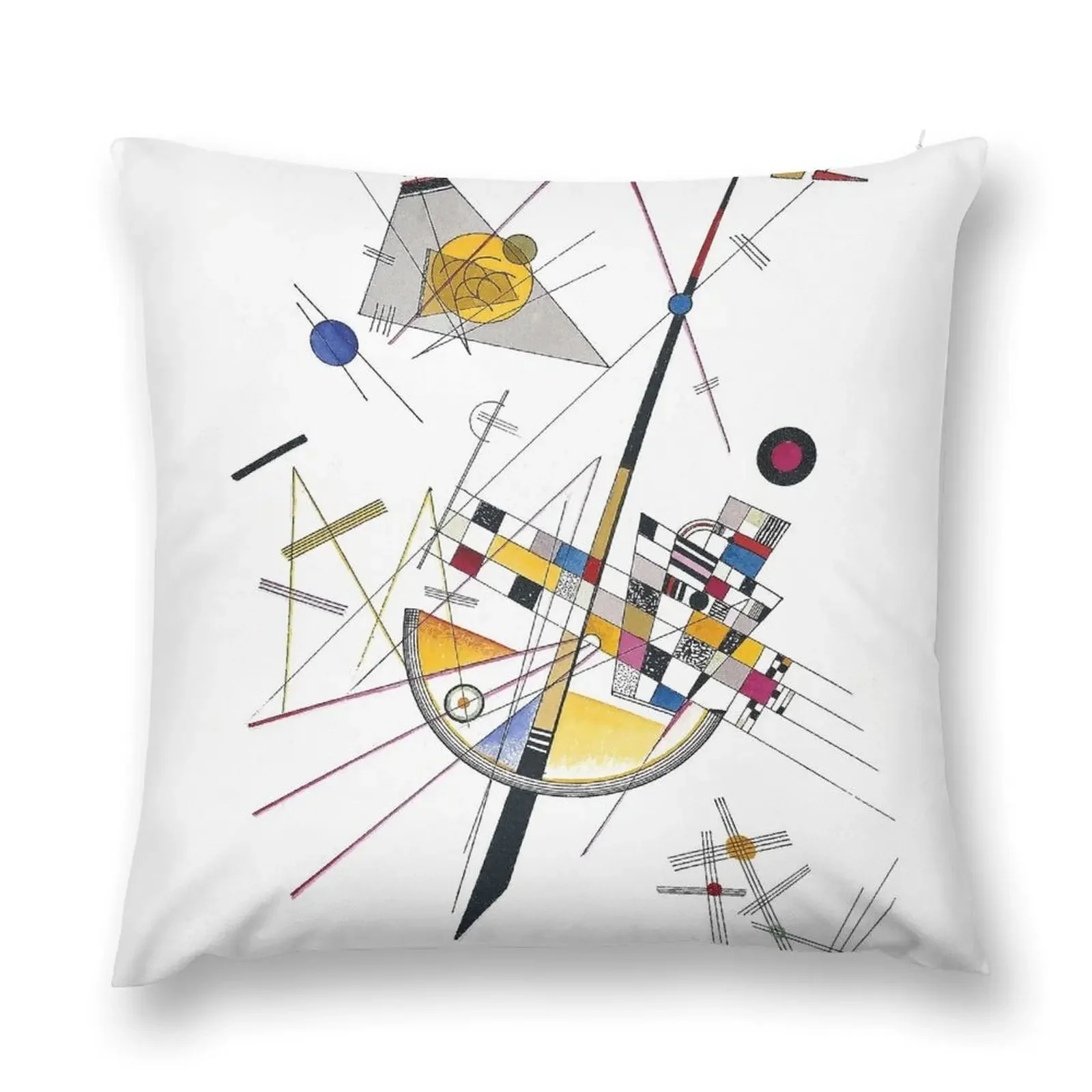 Wassily Kandinsky Delicate Tension, Art Poster, Modern Artwork, Expressionist Poster, Abstract Wall Decor Throw Pillow