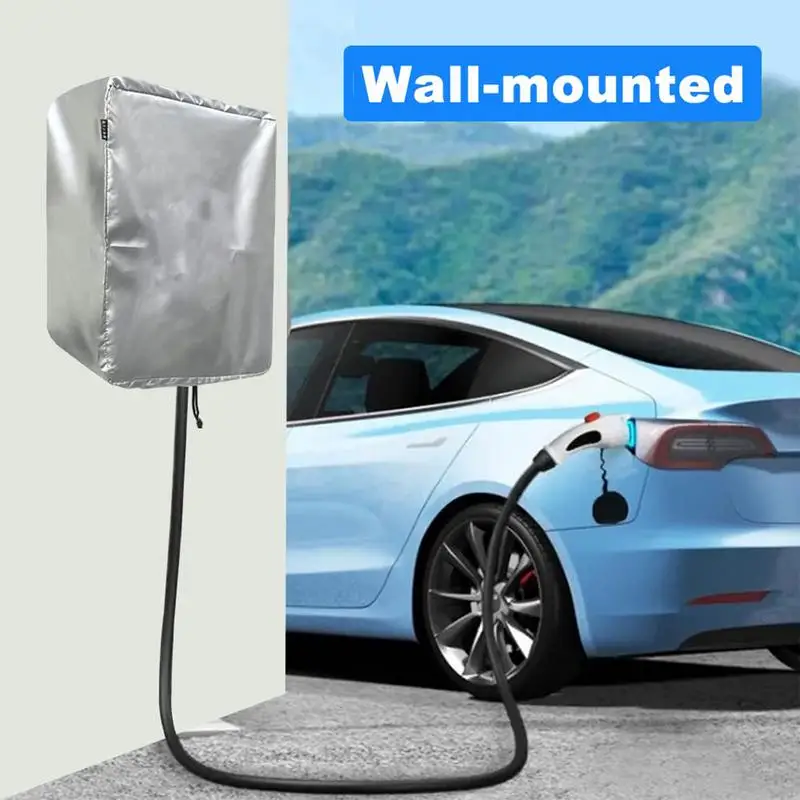 Electric Vehicle Charger Protective Cover Electric Vehicle Rain Dust Cover Protective Cover Weatherproof EV Charger Protector