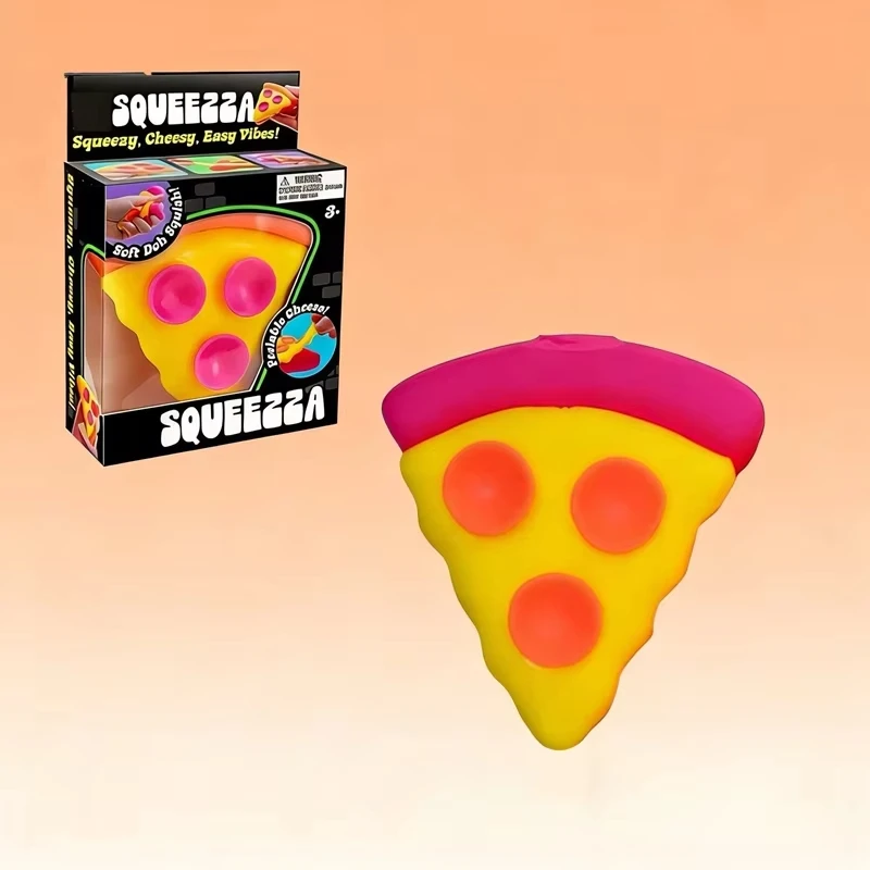 Needoh Sensory Squeezzza Pizza Sensory Stress Reliever Fidget Toy Anxiety Focus Non-toxic Squeeze Stretch Toy For Adults Gift﻿