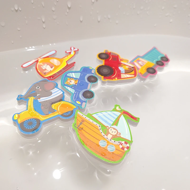 Baby Bathroom Toys Soft EVA Paste Early Educational DIY Puzzles Toys Animal Sticker Bath Baby Water Toys for 0 12 Months 1 Years