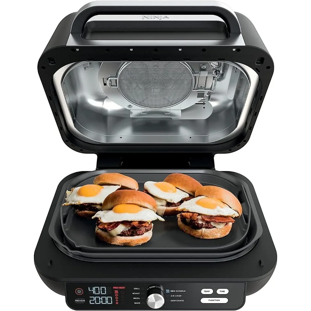 IG601 Foodi XL 7-in-1 Electric Indoor Grill Combo, use Opened or Closed, Air Fry, Dehydrate & More