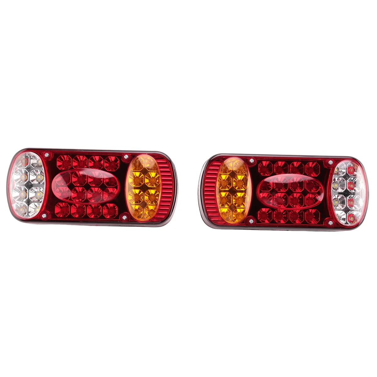 12V 32 LED Car Truck Tail Light Rear Stop Brake Lights Signal Indicator Taillight for Trailer Truck Lorry Van UTE 2PCS