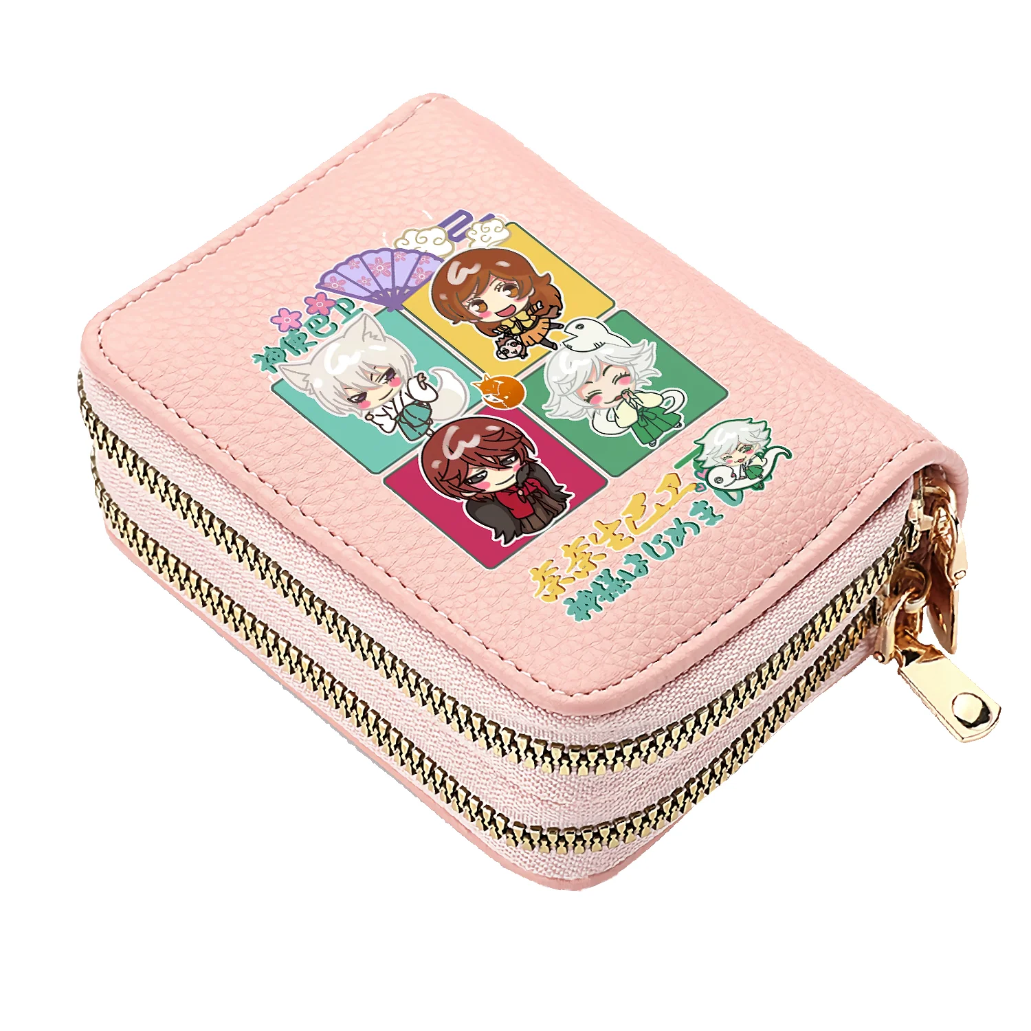 Kamisama Love Kiss Anime Wallet Women Multipurpose Double Zipper Coins Purse PU Leather ID Card Holder Cartoon Girls Clutch Bag