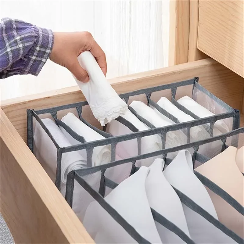 Folding Storage Pouch Laundry Organizer in The Closet Underwear Drawers Storage Bedroom Cabinet Socks Bra Storage PantsOrganizer