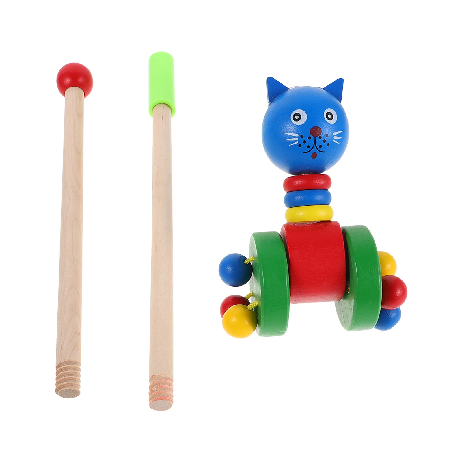 

Wooden Cartoon Animal Baby Walker Toddler Push Cart for Early Learning Motor Skills Development Baby Push Along Toys