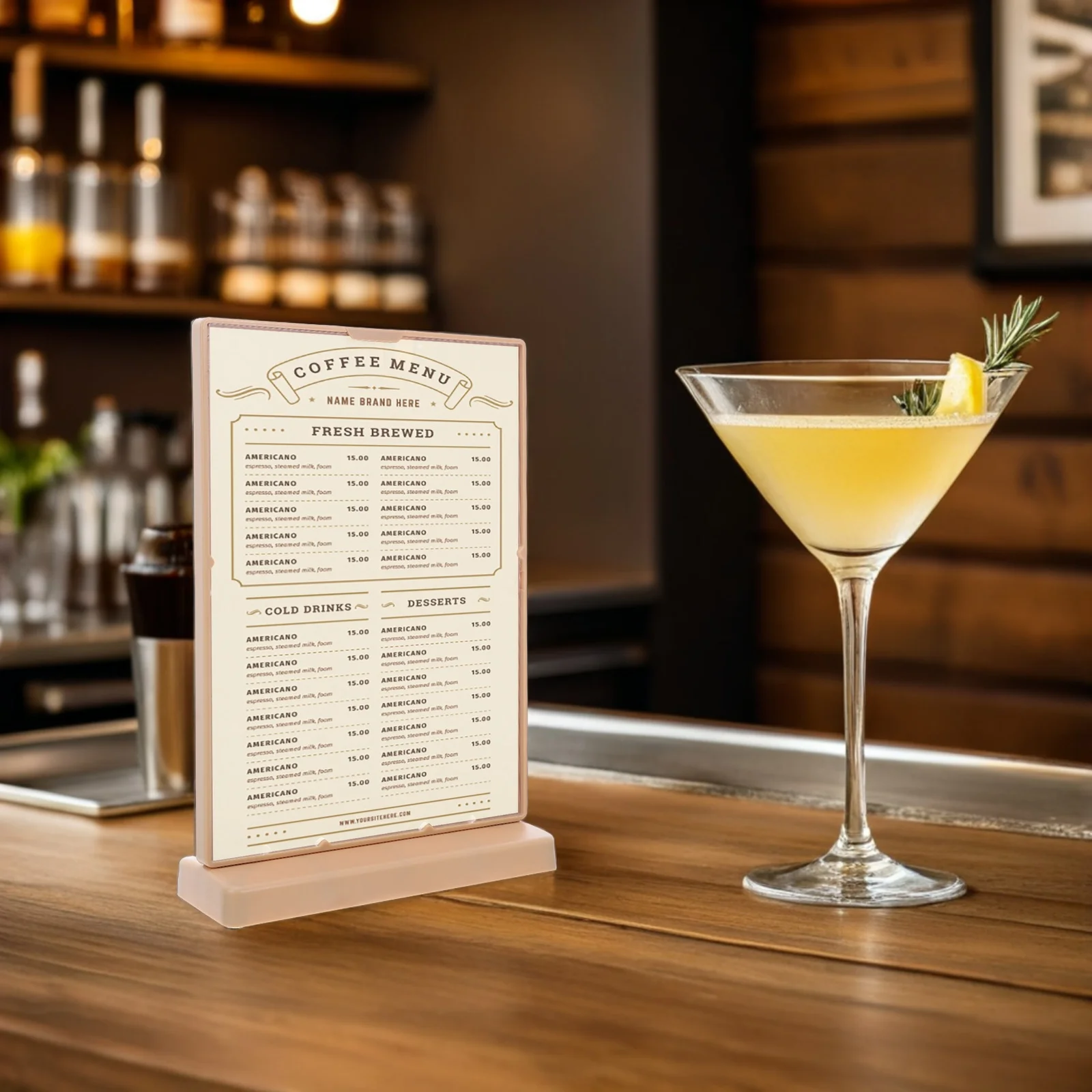 

4Pcs L-Shaped Tabletop Display Stand Double-Sided Plastic Menu Holder for Restaurant Cafe Tea Shop Price Display Counter Sign