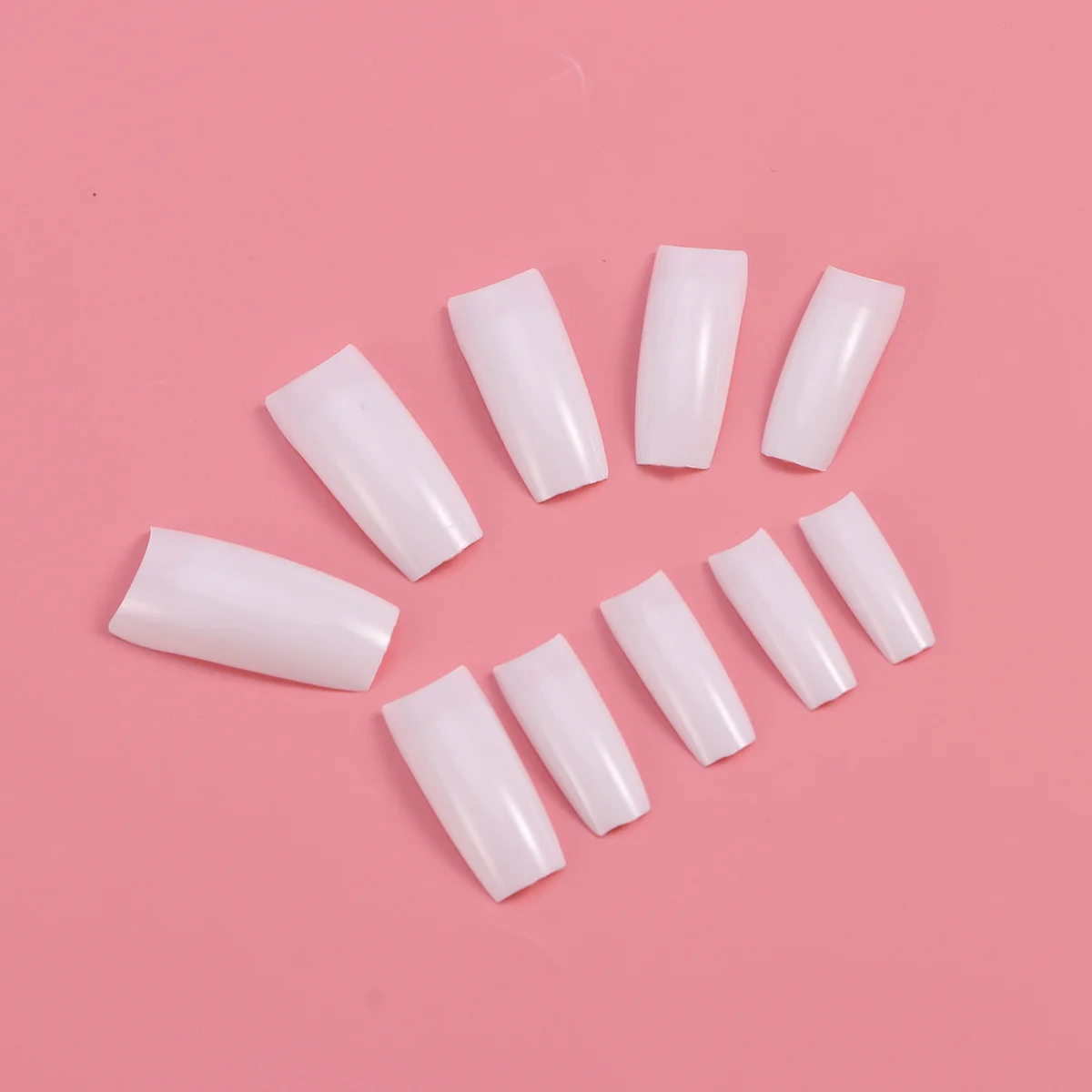 

500Pcs French Style Transparent False Nail Tips Natural Color Strong Artificial Nails Easy to Apply for Home Salon Use