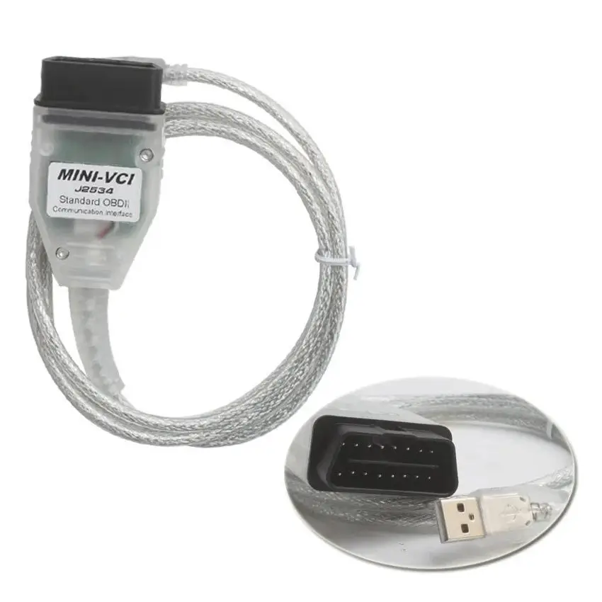 

Мини VCI J2534 одиночный кабель для Toyota TIS Techstream диагностический инструмент OBD2 сканер для автомобиля