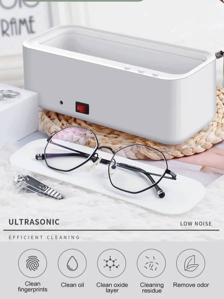 Ultrasonic Cleaning Machine 45000Hz High Frequency Vibration Ultrasonic Cleanser Wash Cleaner Watch Jewelry Glasses Cleaner