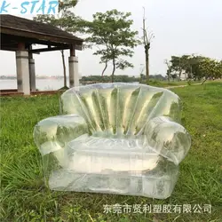 Sofá inflable grueso para acampar al aire libre para adultos, silla inflable para perezosos, taburete de PVC transparente, 2024 de descuento, K-STAR