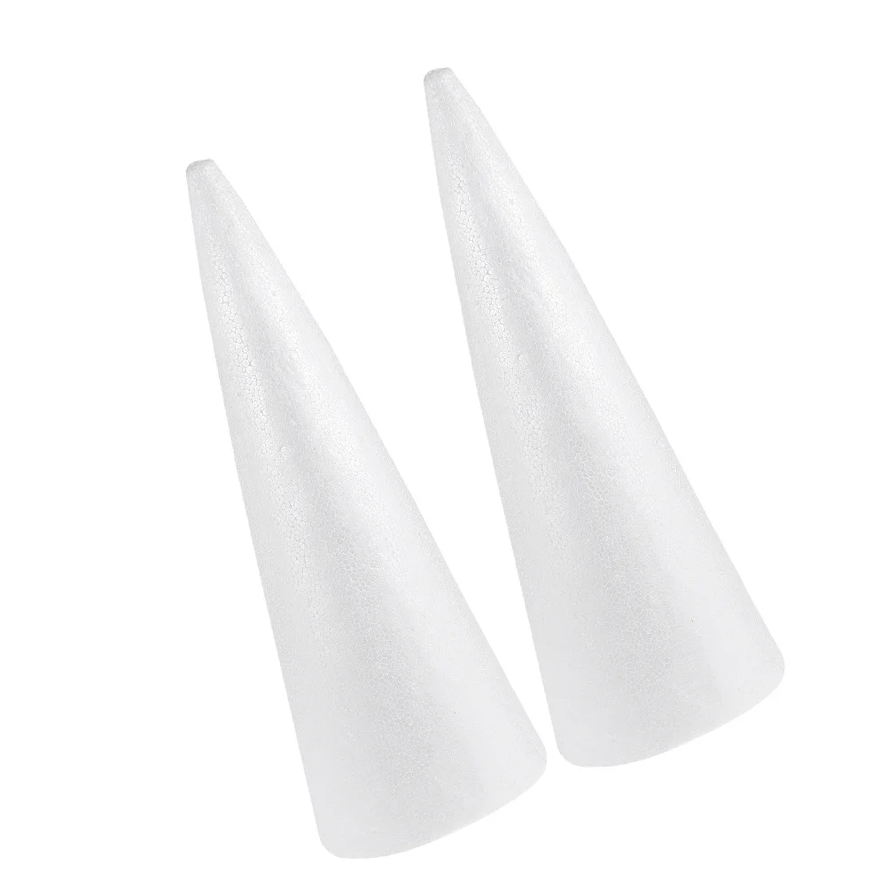2 قطعة مخروط رغوة الأبيض البوليسترين الحرفية المخاريط DIY بها بنفسك الاطفال الديكور شجرة عيد الميلاد محور لوازم DIY مخروط