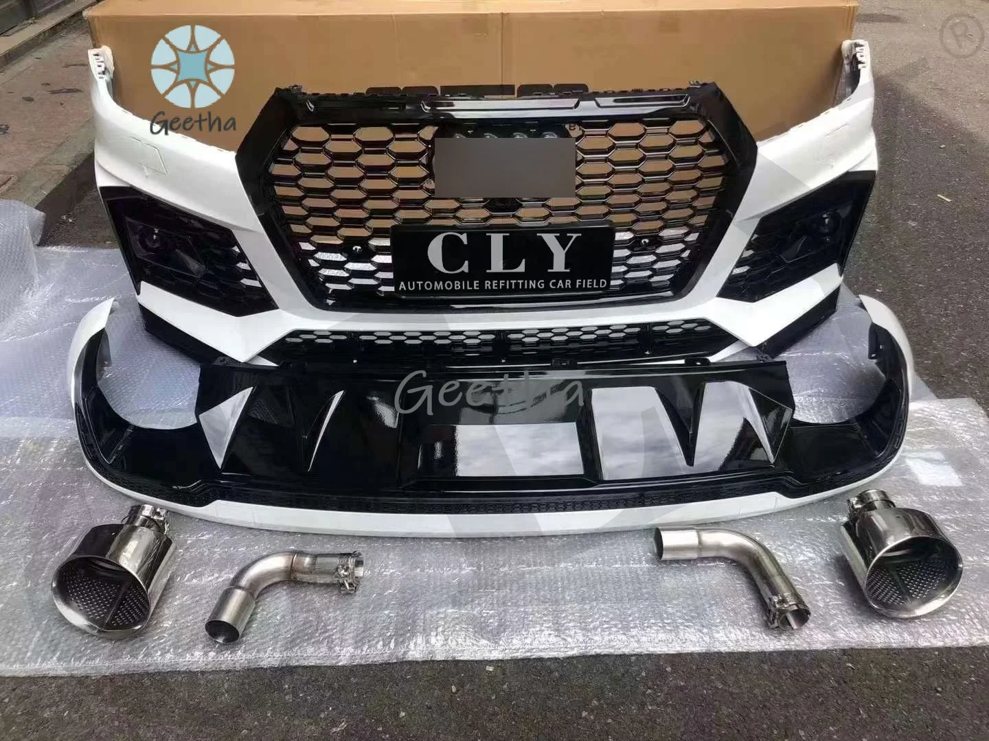 

Genuine 1:1 Body Kits for Audi Q5/Q5L Upgrade MTM Star Shine Front Car Bumper With Car Grille Rear Diffuser With Exhaust Pipe