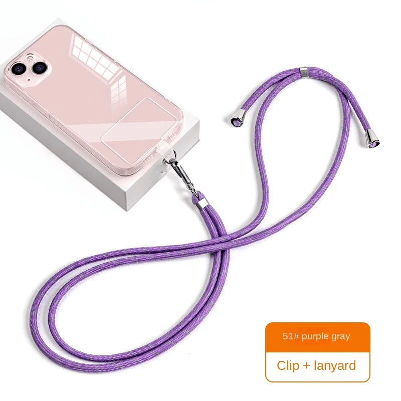 6mm Long Universal Cell Phone Lanyard Crossbody Adjustable Shoulder Strap Neck Cord Anti-Lost Lanyard With Clip Gaske