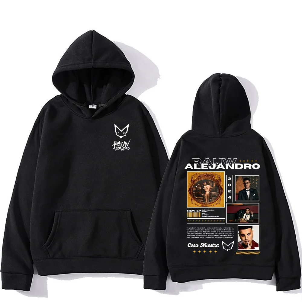 Rauw Alejandro New Hoodie Fanshion Printing Sweatshirt Autumn Unisex High Street Loose Clothing Tends Classic Versatile Pullover