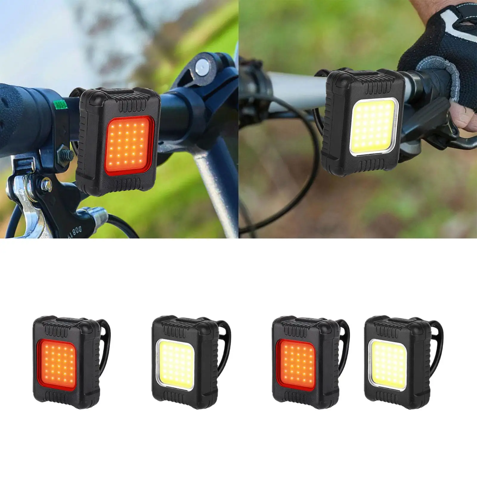 Bike Lamp 3 Light Modes USB Rechargeable Mountain Road Bikes Bicycle Light