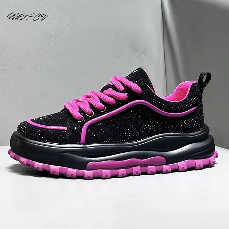 

Мужские кроссовки на массивном каблуке, дизайнерская блестящая спортивная обувь в стиле панк, модная повседневная кожаная ткань, дышащая обувь на плоской платформе с увеличенной высотой