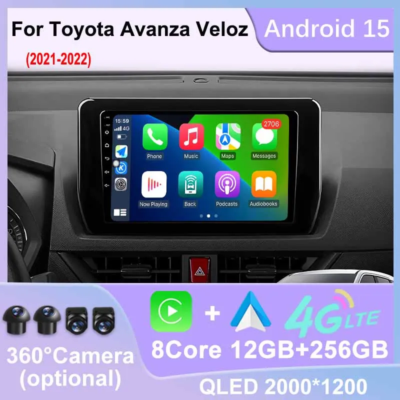 

Car Radio Android 15 For Toyota Avanza Veloz 2021-2022 4G GPS Multimedia Player Stereo GPS Navigation Car Intelligent No 2din