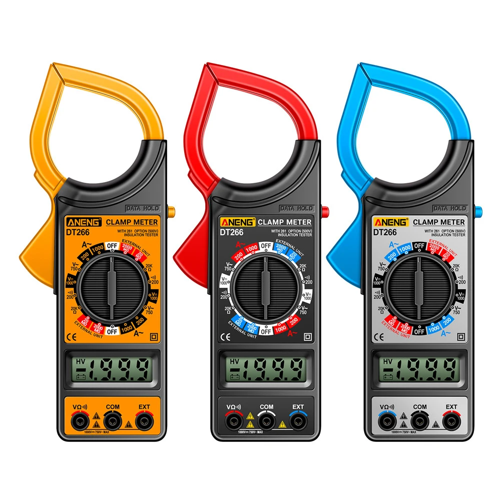 Digital Professional Clamp Meter Data Show AC DC Voltage Current Tester Clamp Ammeter Resistance Meter Automotive Multimeter