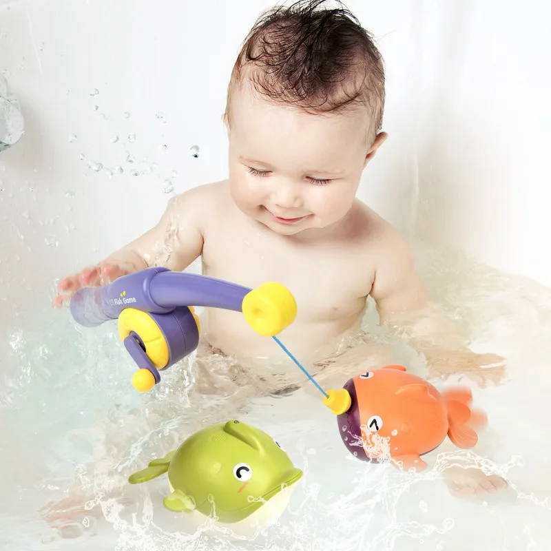 لعبة صيد السمك على شكل عقارب الساعة للأطفال، مجموعة ألعاب الاستحمام، ممارسة التنسيق بين اليد والعين، لعبة الوالدين والطفل، مادة آمنة