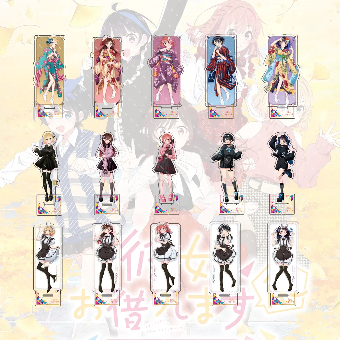 Аниме Kanojo, Okarishimasu 15 см акриловая фигурка-подставка Chizuru Mami Ruka Sumi стоячая модель настольное украшение подарок