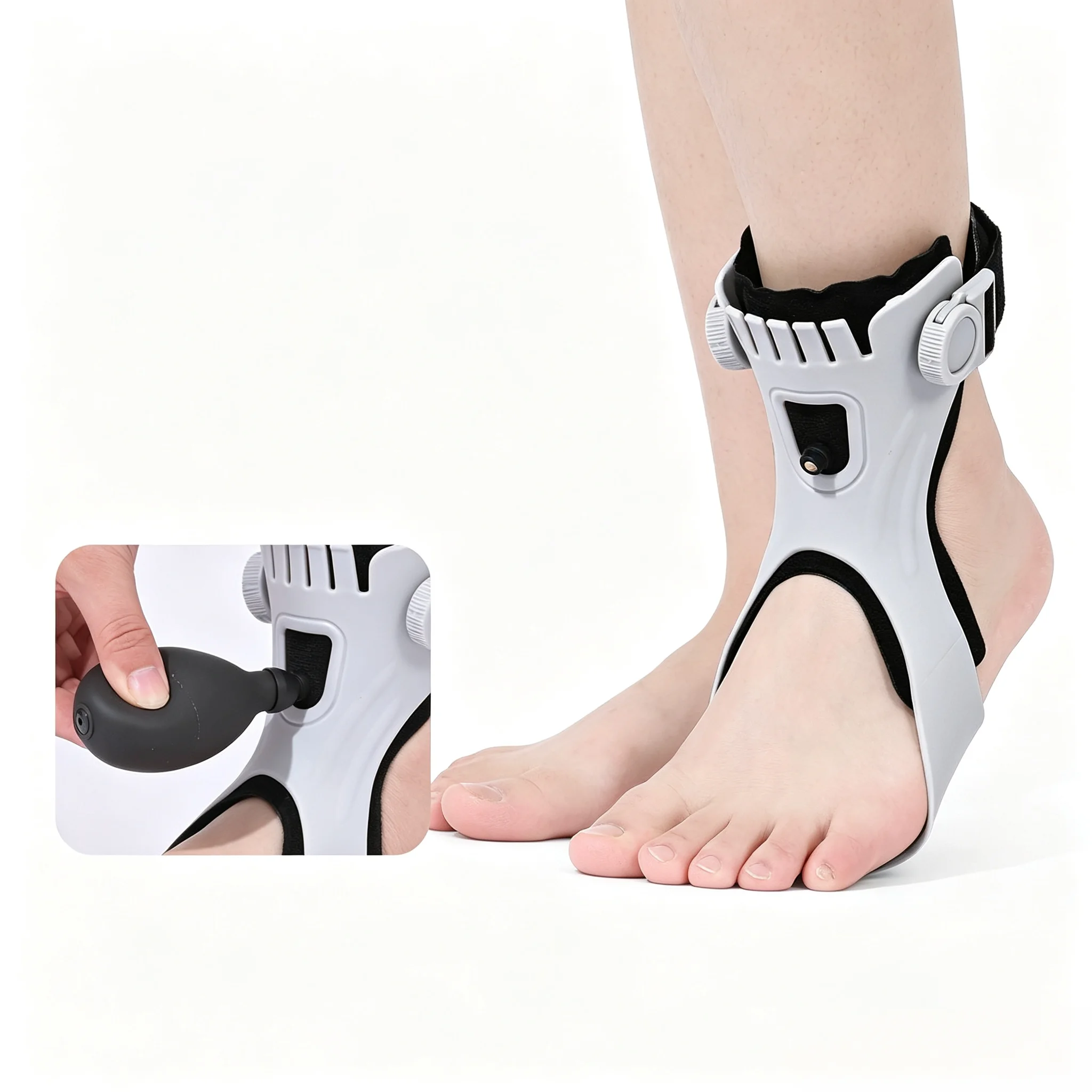 Drop Foot Orthosis Brace with Inflatable Airbag Balance Foot Corrector Ankle Support for Stroke Hemiplegia Patient Walking Shoes