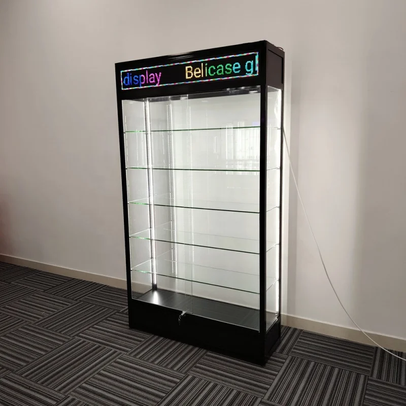 custom.Factory Price Wall Display Showcase Full Display Show Retail Store Showcase Glass Cabinet with Screen