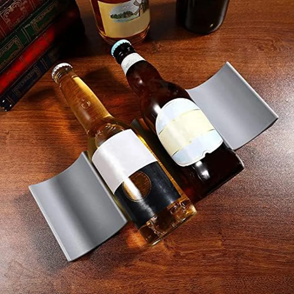 3 Pcs Red Wine Display Stacking Bottle Rack Suitable For Kitchen Bar Hotel Multi-Purpose Stacking Display Rack, Gray