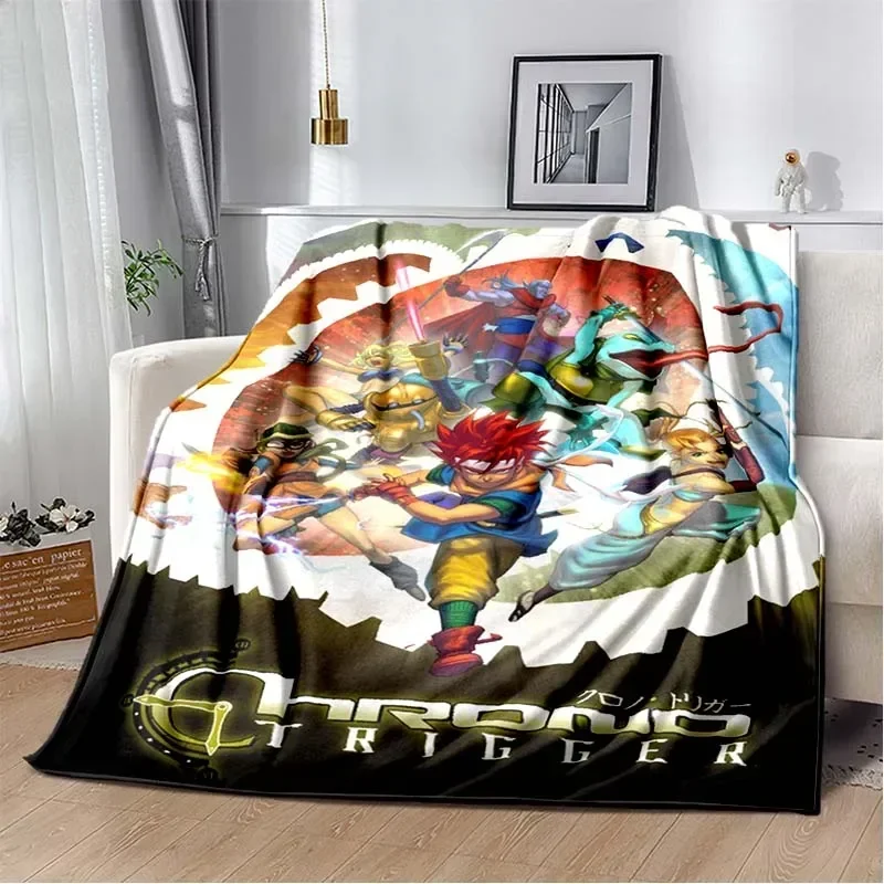 

Chrono Trigger Campfire Final Fantasy Blanket Flannel Warm Plush Fall and Winter Game Soft Throw Blanket Bedroom Picnic Blanket