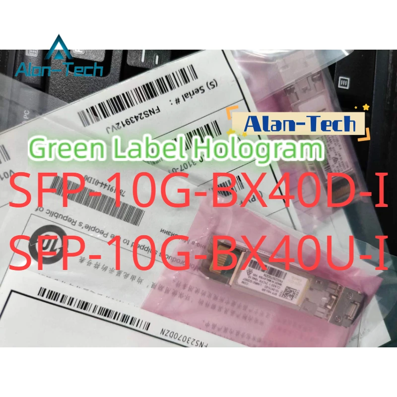 

Green Label Hologram SFP-10G-BX40D-I/SFP-10G-BX40U-I BIDI SFP+ Transceiver Module 1330/1270nm 40km