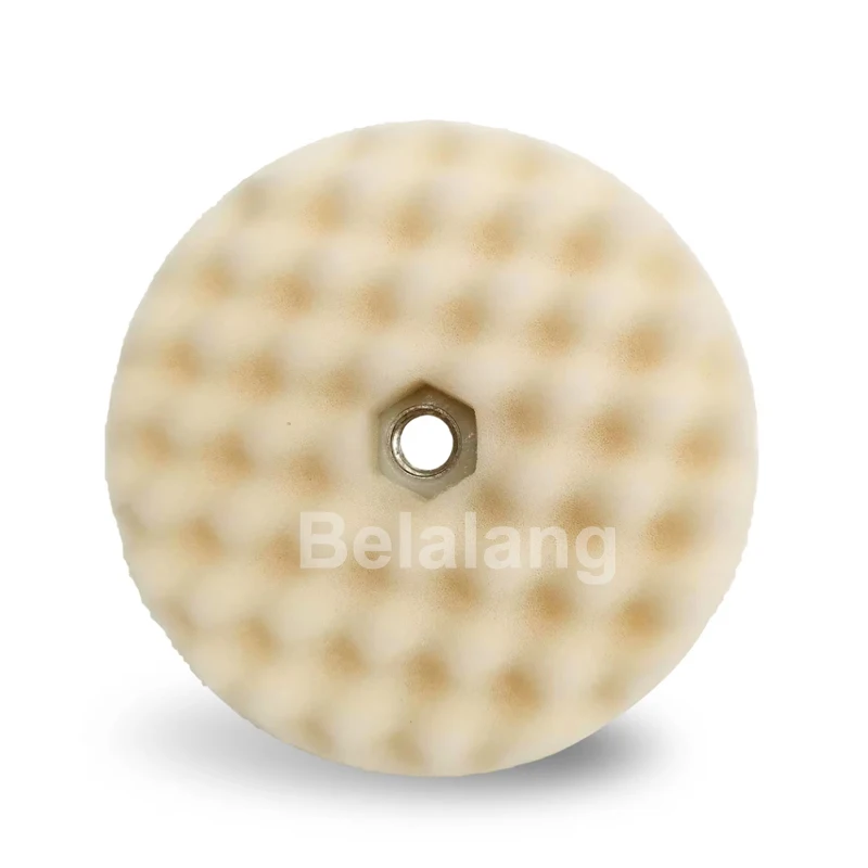 8inch Double-sided Waffle Face Foam Polishing Pad-Coarse White