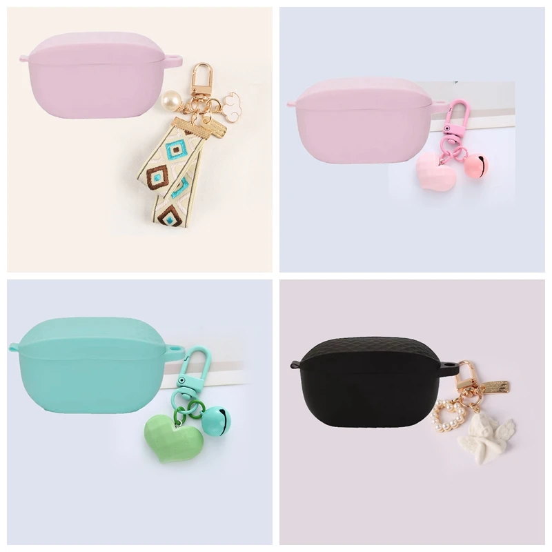 Funda para JBL Wave 100TWS, llavero de dibujos animados, funda de silicona para auriculares Bluetooth para JBL 100, caja de accesorios